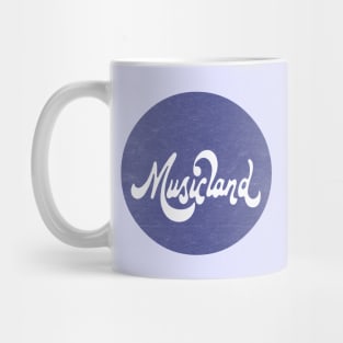 Retro 70s Style Musicland Record Store Logo Mug